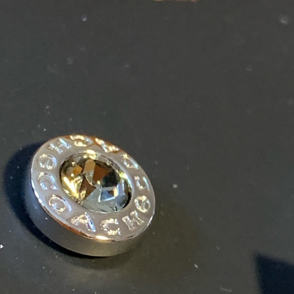 COACH Open Circle Stone Strand Earrings - Picture 5 of 8